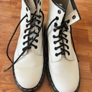 Dr. Martens White Combat Boots